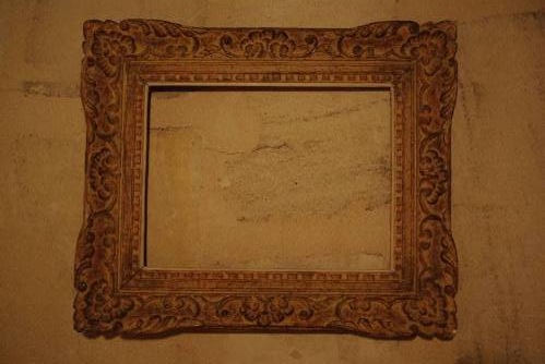 Bois sculpté roux et or 1930